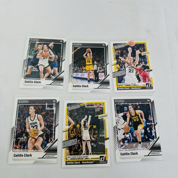 6x 2024 Caitlin Clark Collection Donruss Iowa Hawkeyes Highlights - Picture 6 of 9